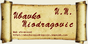Ubavko Miodragović vizit kartica
